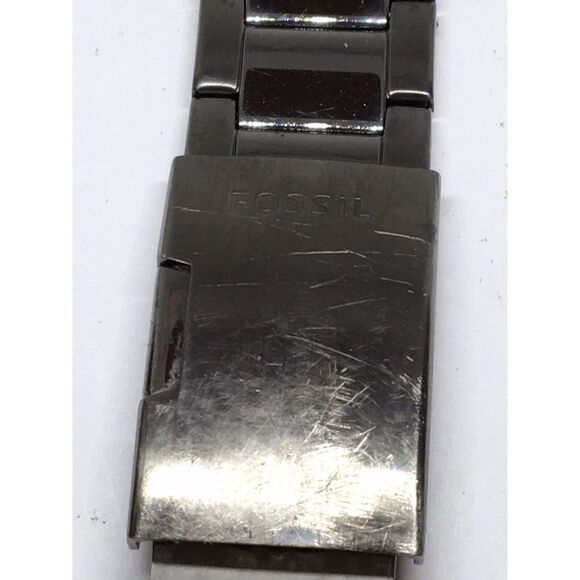 Authentic Fossil Watch Band Bracelet Links Case Use For Parts Used 20mm V801 - Picture 2 of 8